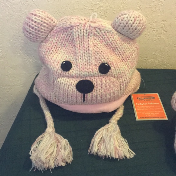 Kyber Funky Zoo Childs Pink Hat & Gloves set NWT - Picture 2 of 6